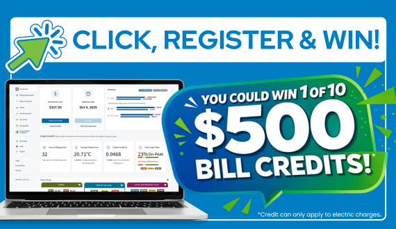 You could win 1 or 10 $500 Bill credits! 